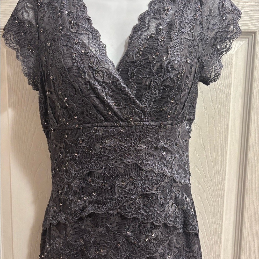 RSVP Charcoal gray Lace Dress